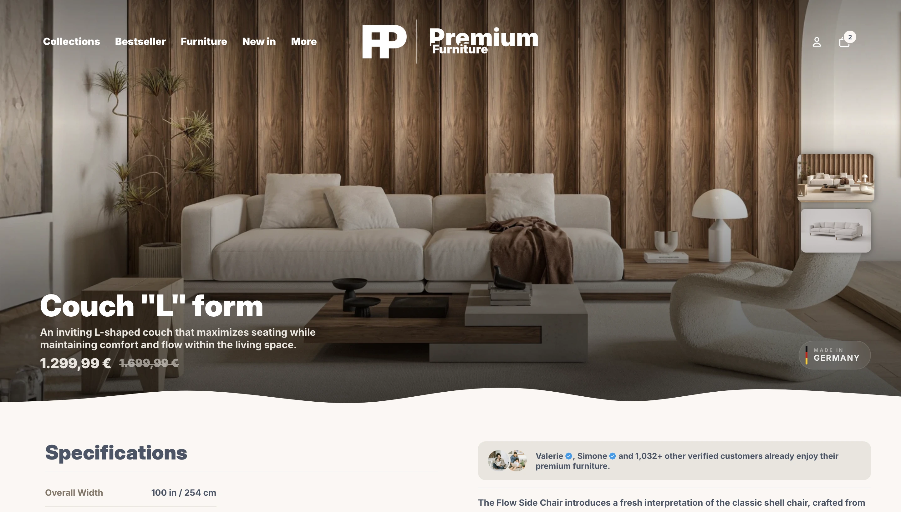 Beispiel Shopify Desktop Design – Sedoclo Fashion Store