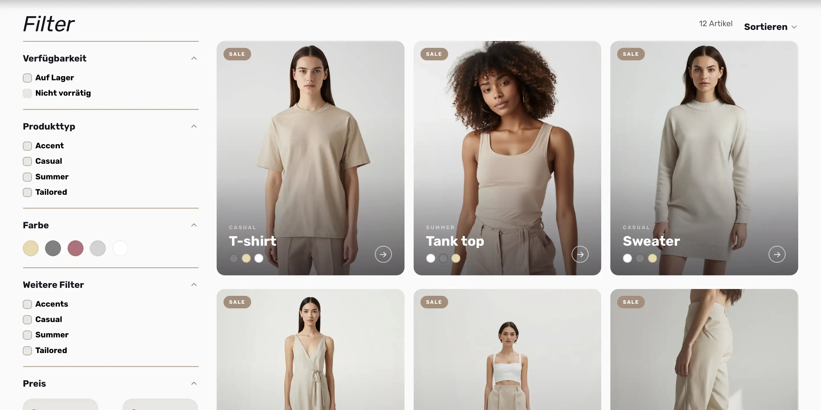 Custom Shopify Product Cards von Stellar Design – After Redesign